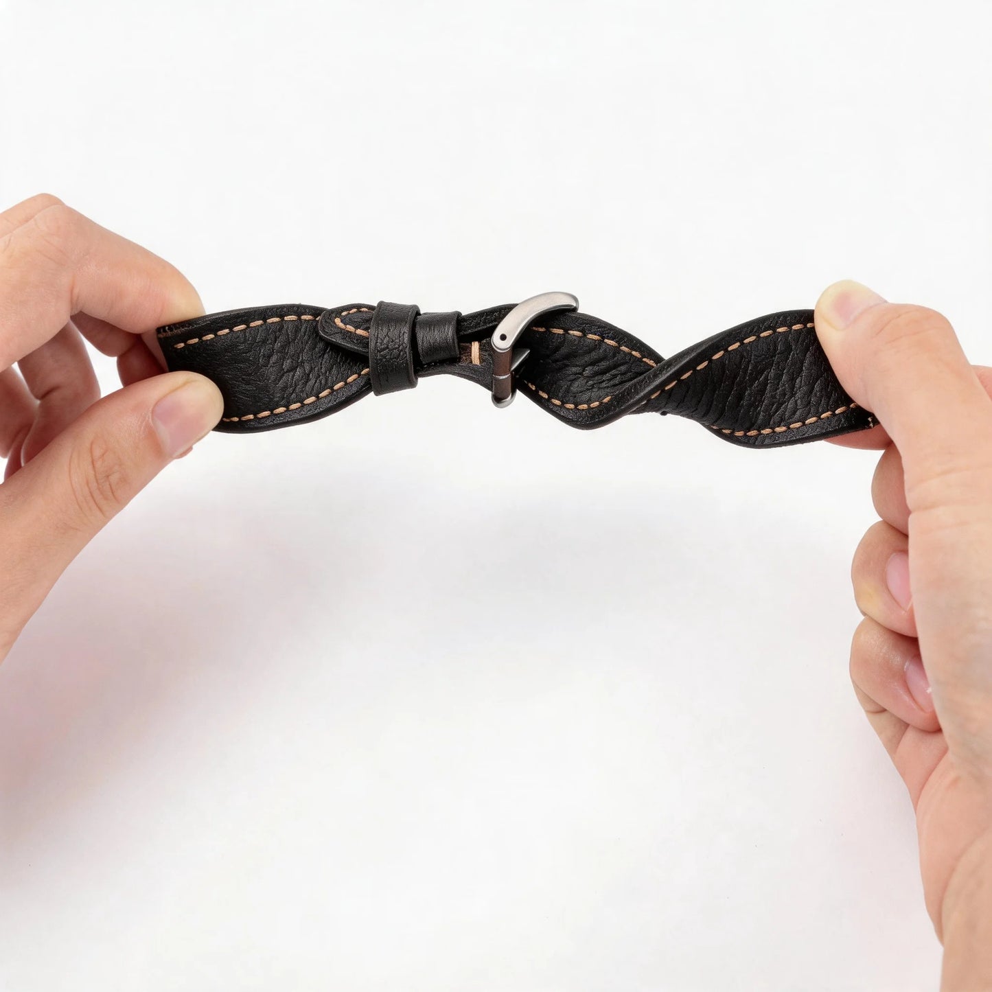 Bracelet en cuir rétro classique de 20 mm, 22 mm, 24 mm avec design à dégagement rapide et boucle en acier inoxydable, adapté à un usage professionnel et décontracté.