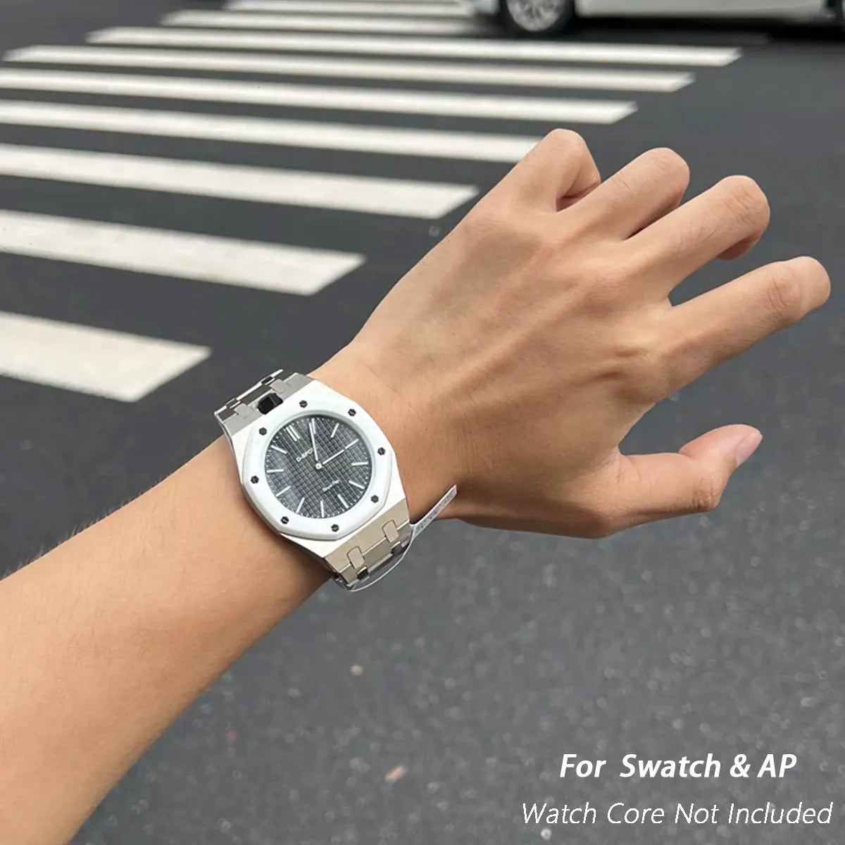 316L Stainless Steel MOD Modification Kit for Swatch x AP Royal POP, Luxury Watch Case and Bracelet Modification Kit