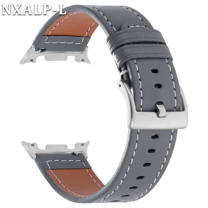 Leather Band without Gaps for Samsung Galaxy Watch 8 Classic 46mm, Replacement Strap for Galaxy Watch 8 44mm 40mm, Accessory
