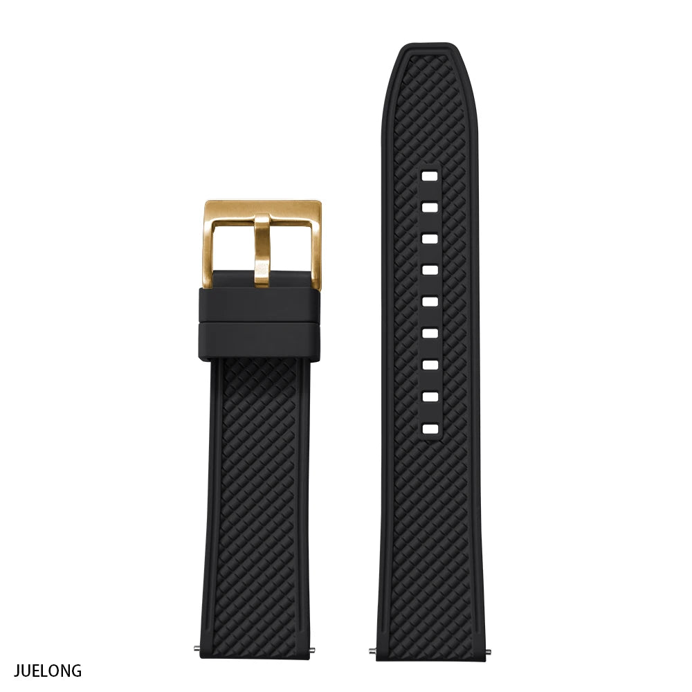 Nouveau Design HAISCH FKM bracelet de montre en caoutchouc 18mm 20mm 22mm 24mm forme de balle bracelets de montre à dégagement rapide bracelets de plongée étanches