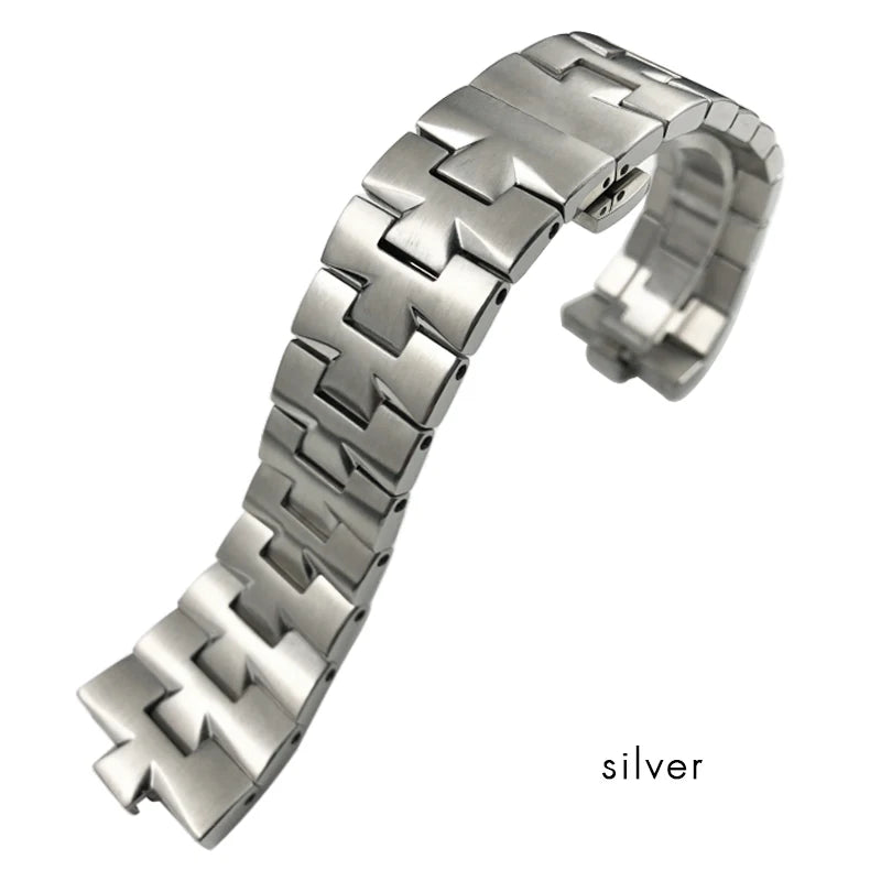 Bracelet de montre en acier inoxydable 7mm 8mm pour montres Vacheron Constantin VC 4500V 5500V 7900V, bracelet à dégagement rapide, bouche convexe