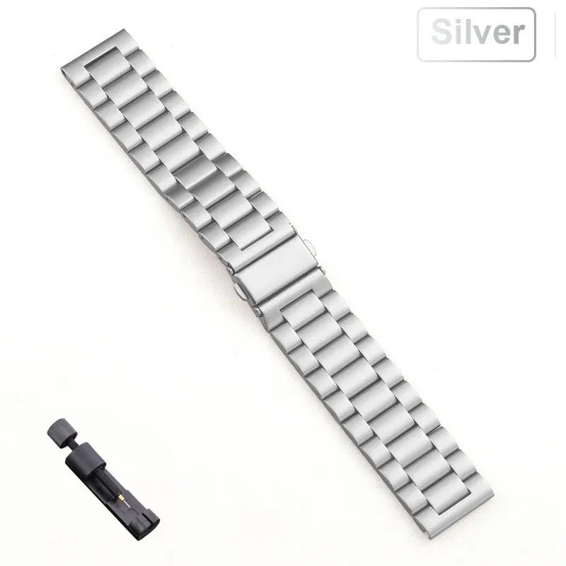 Bracelet en acier inoxydable, 18mm 20mm 22mm, pour Garmin Vivoactive 3 4 4s 5 6, montre Venu 2 2S 3S SQ Forerunner 245, Bracelet en métal
