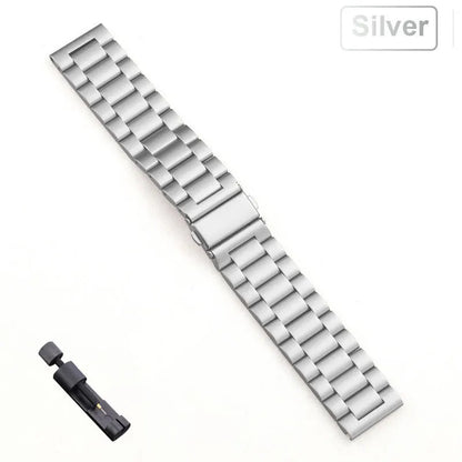 Bracelet en acier inoxydable, 18mm 20mm 22mm, pour Garmin Vivoactive 3 4 4s 5 6, montre Venu 2 2S 3S SQ Forerunner 245, Bracelet en métal