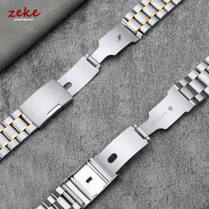 16mm 18mm 20mm 22mm 24mm extrémité droite incurvée Bracelet de montre en acier inoxydable argent or noir métal fermoir pliant Bracelet avec outil