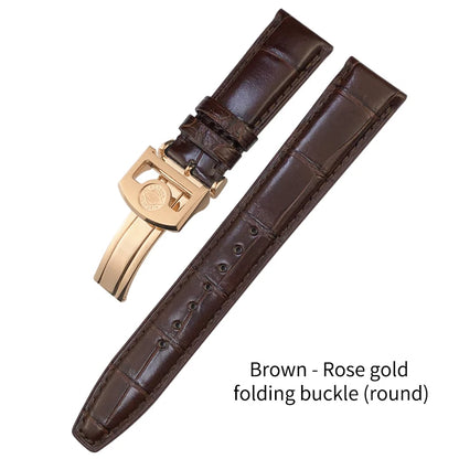 Bracelet de montre en cuir de Crocodile américain, 20mm 21mm 22mm, pour IWC PORTUGIESER PORTOFINO Pilot, outils gratuits
