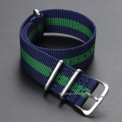 16mm 18mm 20mm 22mm bracelet de sport militaire en Nylon tissu en Nylon accessoires de ceinture bandes de boucle de ceinture bracelet de montre noir pour Omega pour Seiko