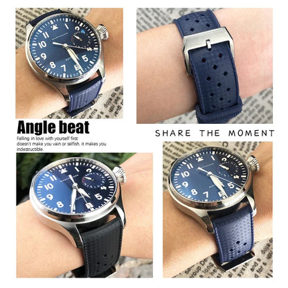 Cinturini per orologi in gomma adatti per orologi IWC Pilot Omega Rolex Longines Breitling Tudor, cinturini per orologi in silicone morbido per immersioni