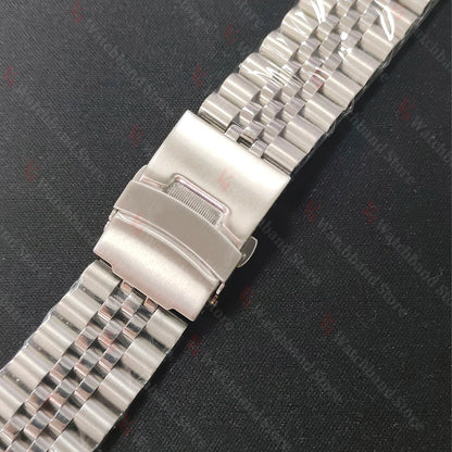 Bracelet en acier inoxydable massif pour hommes, 18mm 19mm 20mm 21mm 22mm 24mm, pour Seiko SKX pour Bracelet jubilé, extrémité incurvée, accessoires de montre