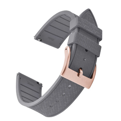 FKM Mosaic Rubber Watch Strap, 20mm 22mm, Quick Release, for Sport Diver, for Rolex Seiko Omega Cartier, Universal Belt