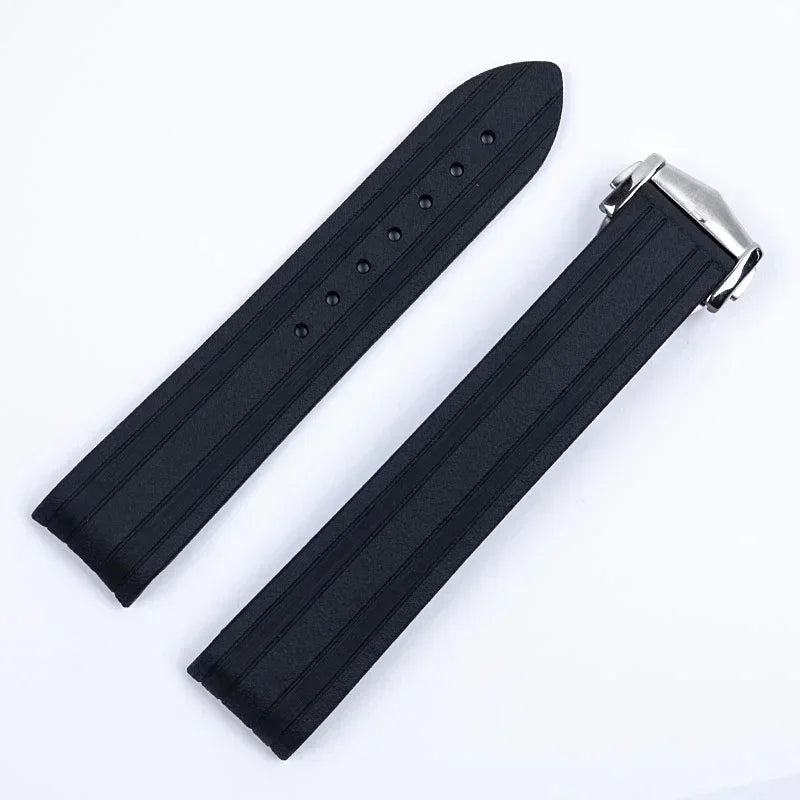 For Seiko soft comfortable silicone men's outdoor watch strap Omega seahorse 300 ocean universe at150 rubber accessories 20mm
