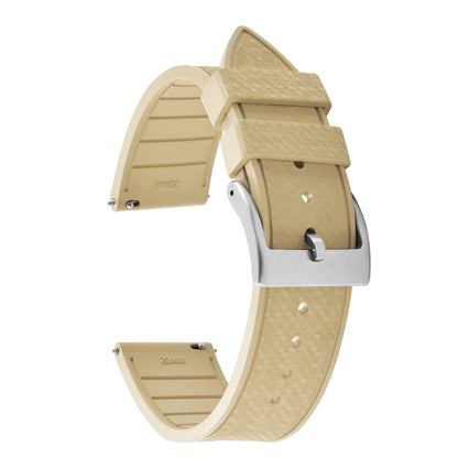 20MM 22MM supprime des bracelets de montre en caoutchouc fluoroélastomère/FKM mosaïque pour hommes femmes-bracelet de Sport étanche de remplacement à dégagement rapide