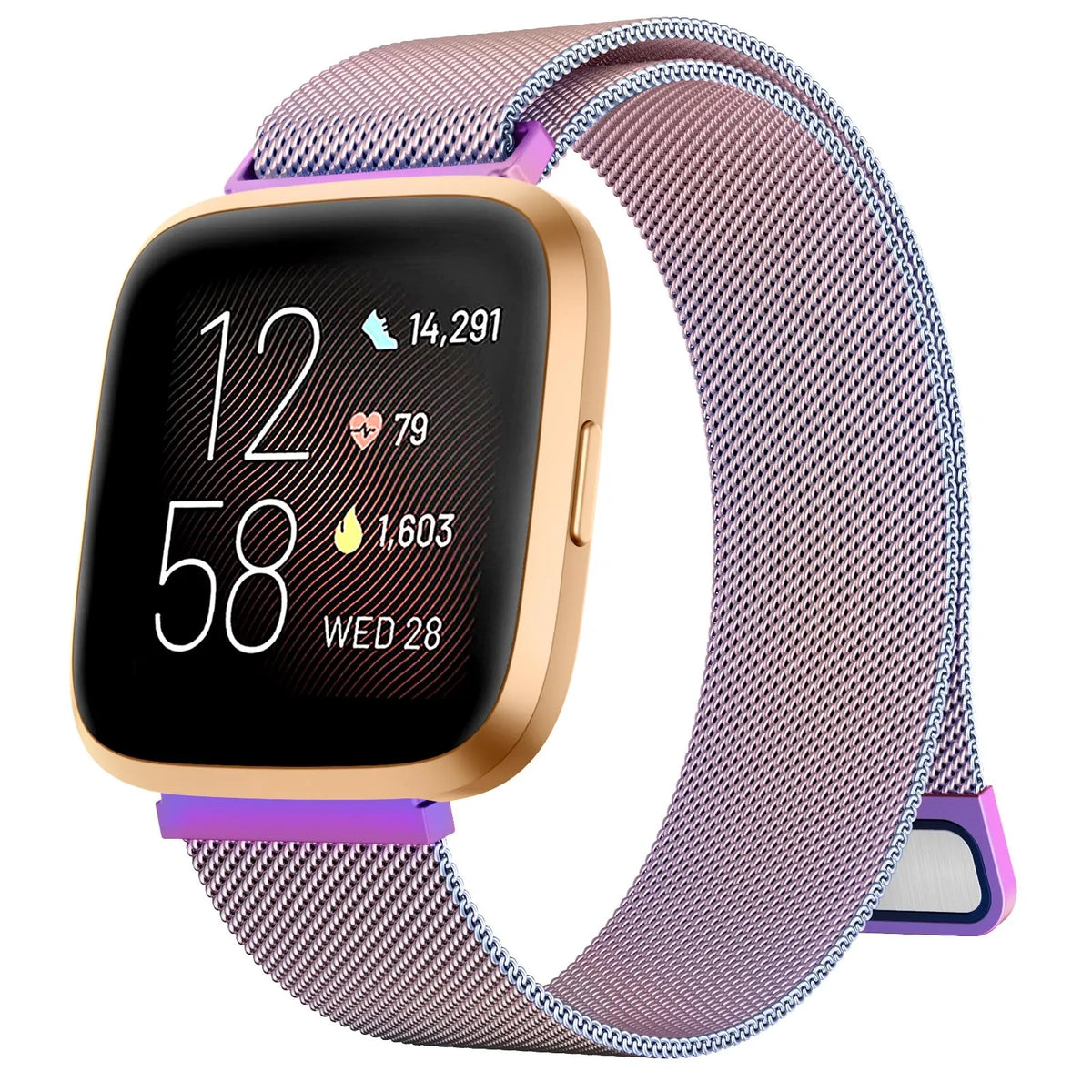 Bracelet magnétique en métal pour Fitbit Versa 1/Versa 2/versa 3/Versa 4, Bracelet pour Fitbit Versa Lite/Sense 2