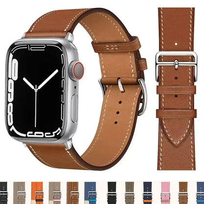 Bracelet de montre en cuir pour bracelets de montre Apple 46mm 44mm 41mm 45mm 38-42mm 40mm 49mm bracelet iWatch série 10-Ultra 9-8-7-SE-6-5-4-3