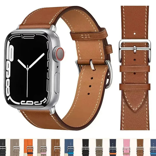 Bracelet de montre en cuir pour bracelets de montre Apple 46mm 44mm 41mm 45mm 38-42mm 40mm 49mm bracelet iWatch série 10-Ultra 9-8-7-SE-6-5-4-3