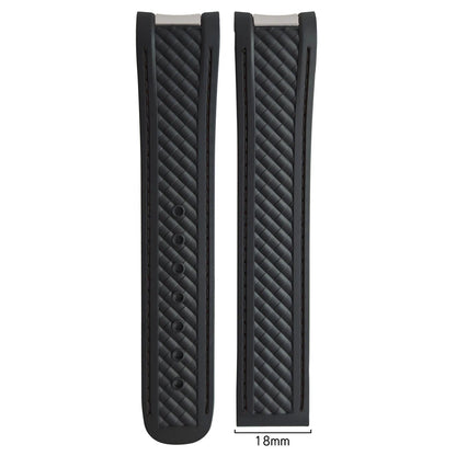 Natural rubber watch strap, 20mm, for Omega Seamaster Aqua Terra, 150M, 41mm, AT150, 220, 231, rose gold, curved end, sport, 19mm