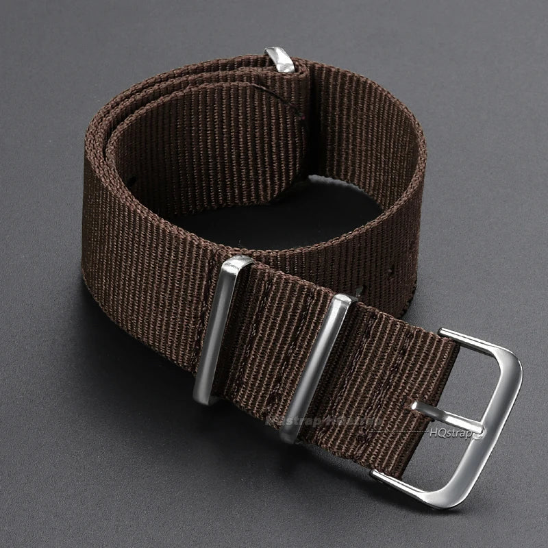 16mm 18mm 20mm 22mm bracelet de sport militaire en Nylon tissu en Nylon accessoires de ceinture bandes de boucle de ceinture bracelet de montre noir pour Omega pour Seiko