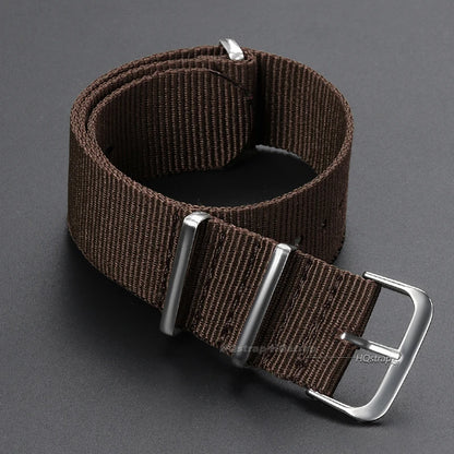 16mm 18mm 20mm 22mm bracelet de sport militaire en Nylon tissu en Nylon accessoires de ceinture bandes de boucle de ceinture bracelet de montre noir pour Omega pour Seiko