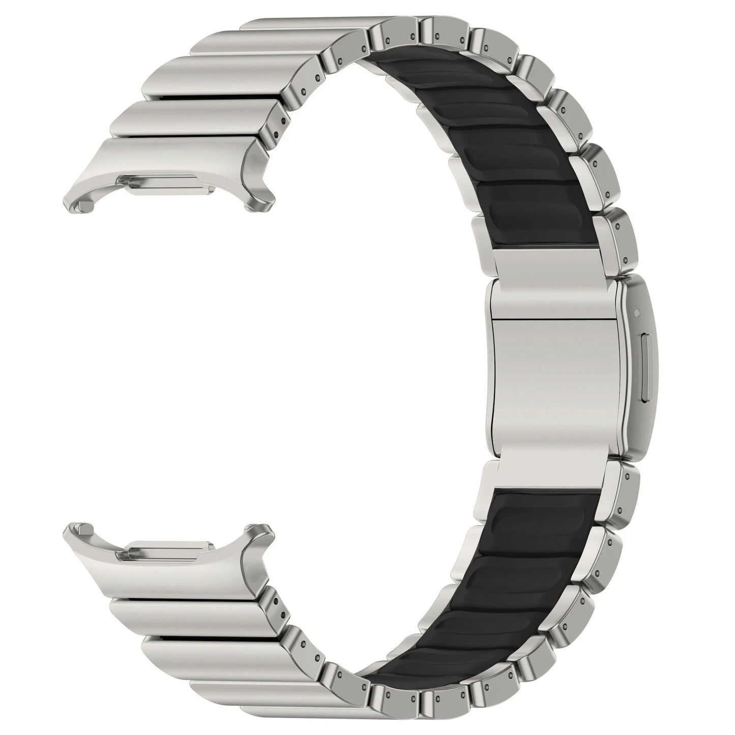 Luxury Titanium Magnetic Bracelet for Samsung Galaxy Watch Ultra 47mm, Silicone Strap for Galaxy Watch 8 40 44 Classic 46