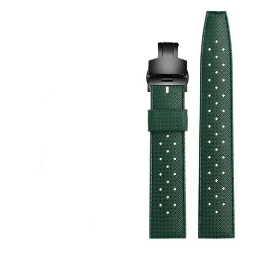 Bracelets montre Vert en caoutchouc Premium – Sport - Différente Texture au choix - 1 Pc