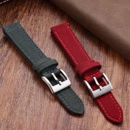 JUELONG Premium Quick Release Watch Straps Nylon Mixed Leather Watch Band 18mm 20mm 22mm for SKX007 SKX009
