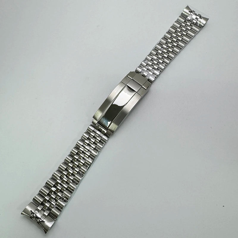 Silver Solid Stainless Steel Oyster/Jubilee Bracelet, 20MM Width, Adjustment Clasp for Datejust SUB GMT NH35 36/40mm Watch Case