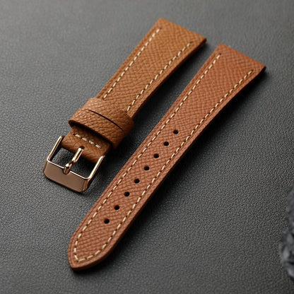 Cinturino in pelle con motivo a palmo fatto a mano, di alta gamma 18 19 20 21 22MM, cinturino morbido da uomo in pelle di vacchetta a strato superiore, cinturino per orologio in stile retrò