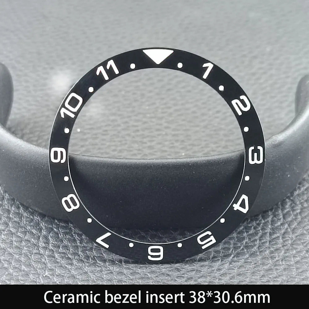 38mm x 30.6mm Sloped Ceramic Bezel GMT and Diving Watch Insert for 40mm Men's Watch Replacement Watch Bezel Inserts