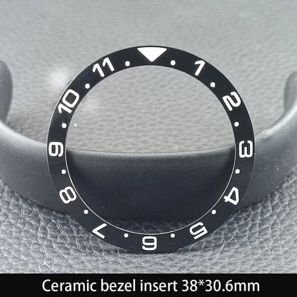 38mm x 30.6mm Sloped Ceramic Bezel GMT and Diving Watch Insert for 40mm Men's Watch Replacement Watch Bezel Inserts