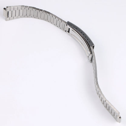 Cinturino per orologio vintage in acciaio inossidabile spazzolato color argento 22*11mm per Omega TV Seamaster 1020 con fibbia deployante in metallo