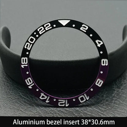 38mm x 30.6mm Sloped Ceramic Bezel GMT and Diving Watch Insert for 40mm Men's Watch Replacement Watch Bezel Inserts