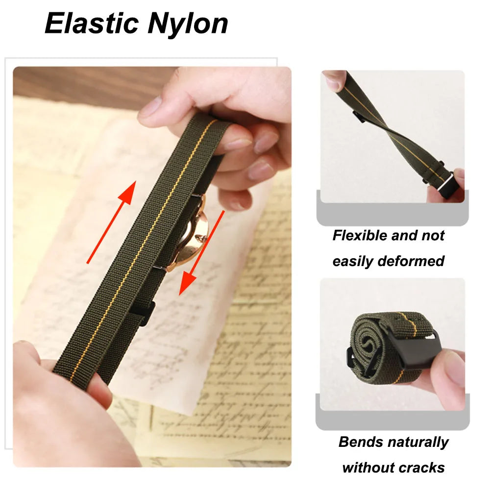 Bracelet de montre tressé en Nylon, 18/20/22mm, élastique, troupes françaises, sac de Parachute, Bracelet de Sport universel pour hommes et femmes