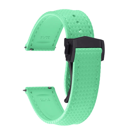 FKM Waterproof Rubber Watch Band Quick Release Deployment Clasp Straps 20mm 22mm Universal Watch Bracelet