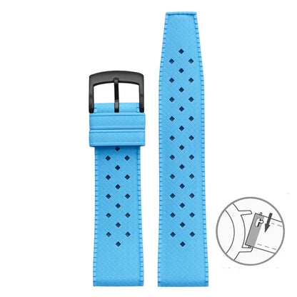 Bracelet de montre en caoutchouc fluoré, 20mm 22mm, libération rapide, Sport, étanche, FKM, pour hommes et femmes, bracelet de remplacement pour Seiko pour Citizen