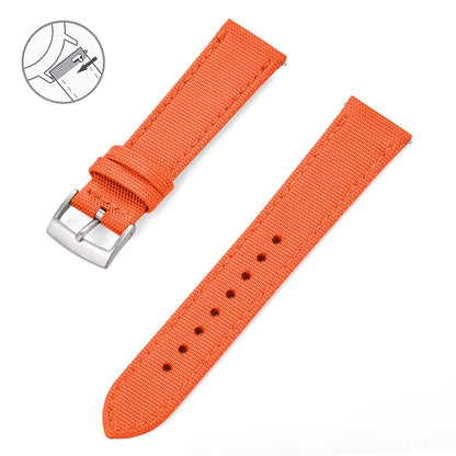 Bracelet de Montre Rapide Tissu et Cuir - Boucle ardillon - Universel