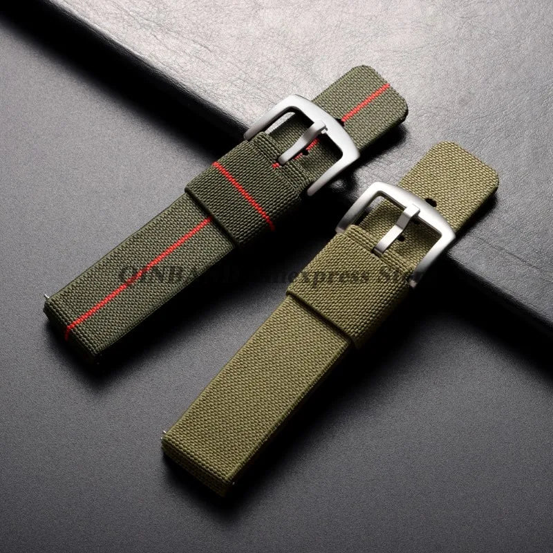 18mm 20mm 22mm 24mm Nylon Watch Strap, Woven Elastic Military Army Band, Quick Release Sport Bracelets, Soft Wrist Accessories