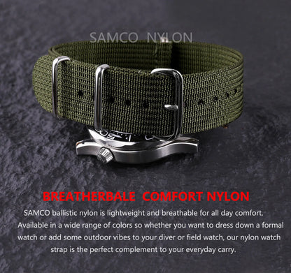 Bracelet de montre en Nylon nervuré 20mm 22mm bracelets de montre confortables boucle militaire lavable Blet pour hommes bracelets de montre