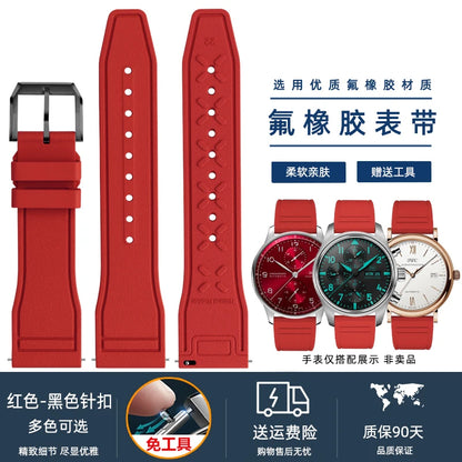 Cinturino per orologio in silicone morbido 20 mm 21 mm 22 mm per IWC Pilot | Cinturino sportivo a sgancio rapido | Sostituzione unisex impermeabile del cinturino in gomma