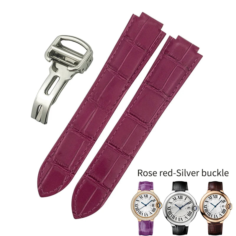 14mm 16mm 18mm 20mm 22mm bracelet de montre en cuir de vachette véritable adapté pour Cartier noir bleu rose bracelet de montre Bracelets outils gratuits