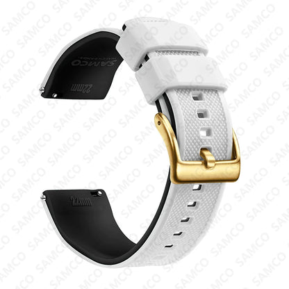 Bracelet de montre en Silicone de qualité supérieure, 18mm 20mm 22mm, à dégagement rapide, en caoutchouc, de remplacement