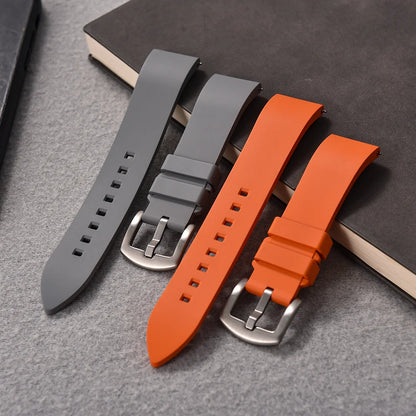 18/19/20/21/22/23/24mm FKM Rubber Watch Strap Diving Sports Quick Release Rubber Bracelet for Tissot/Seiko/Omega Watch Band