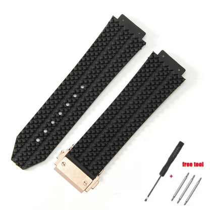 Replacement watch strap for Hublot Big Bang Classic Fusion Bracelet 24*17mm 26*19mm Soft Silicone Rubber Watch Strap
