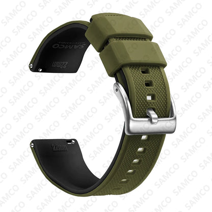 Bracelet de montre en Silicone de qualité supérieure, 18mm 20mm 22mm, à dégagement rapide, en caoutchouc, de remplacement