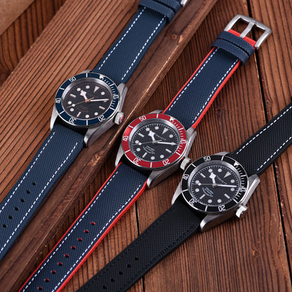 Bracelets de montre FKM en cuir hybride de qualité supérieure, 20mm 22mm, en caoutchouc fluoré FPM, étanche, unisexe pour chaque marque de montres de plongée