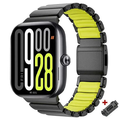 Metal Bracelet for Redmi Watch 6/5/4 3/5Acitve Lite, Alloy Magnetic Buckle Strap