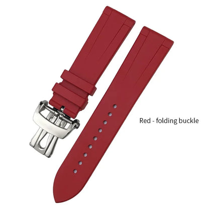 Cinturino per orologio in gomma fluorurata FKM, morbido e impermeabile, 21 mm 22 mm, cinturino di ricambio per orologio subacqueo Blancpain Fifty Fathoms, colori disponibili