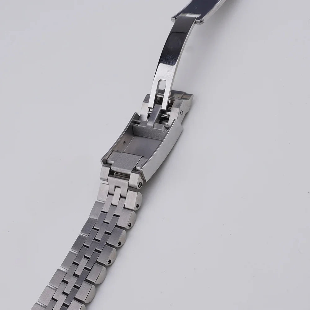 Rolamy 20mm bracelet jubilé pour Seiko Prospex alpiniste SPB115 117 121 123 209 SARB013 15 bracelet de montre en acier inoxydable à extrémité incurvée solide