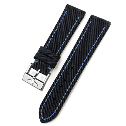Nylon Canvas Watch Strap, 22mm, for Breitling HMGER Challenger, black, green, gray, yellow, high quality