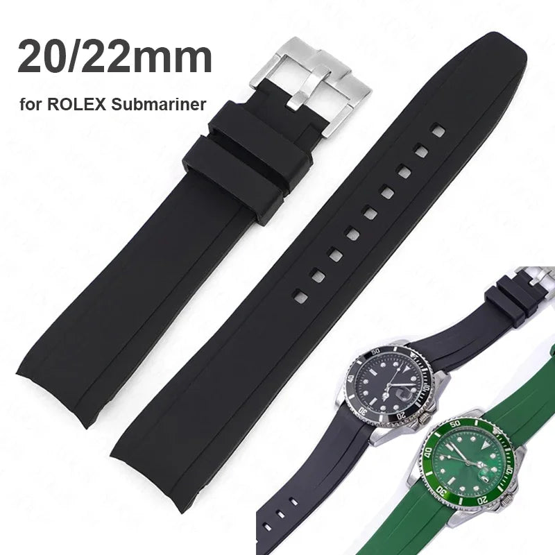18 19 20 21mm 22mm cinturino in gomma per Rolex Submariner Sport Immersioni Braccialetto Orologio in Silicone per Citizen per Omega MoonSwatch per Seiko