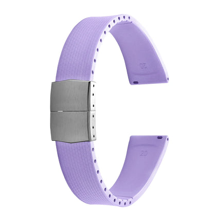 Cinturini per orologi in gomma Delugs CTS Fkm da 20 mm con fibbia a farfalla, 4 colori, texture unica, cinturino per orologi a sgancio rapido per orologi di marca