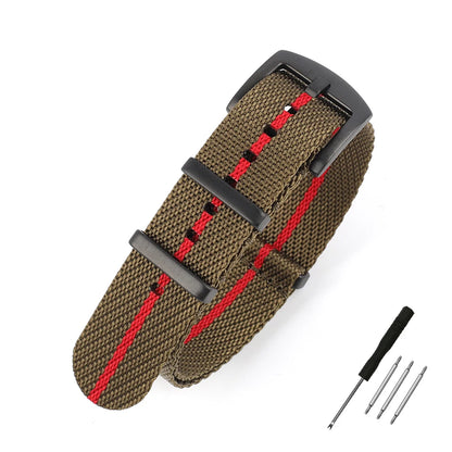 Cinturino per orologio in Nylon 20mm 22mm, cinturino a righe, cinturino di ricambio, accessori militari per cinturini orologio T-udor